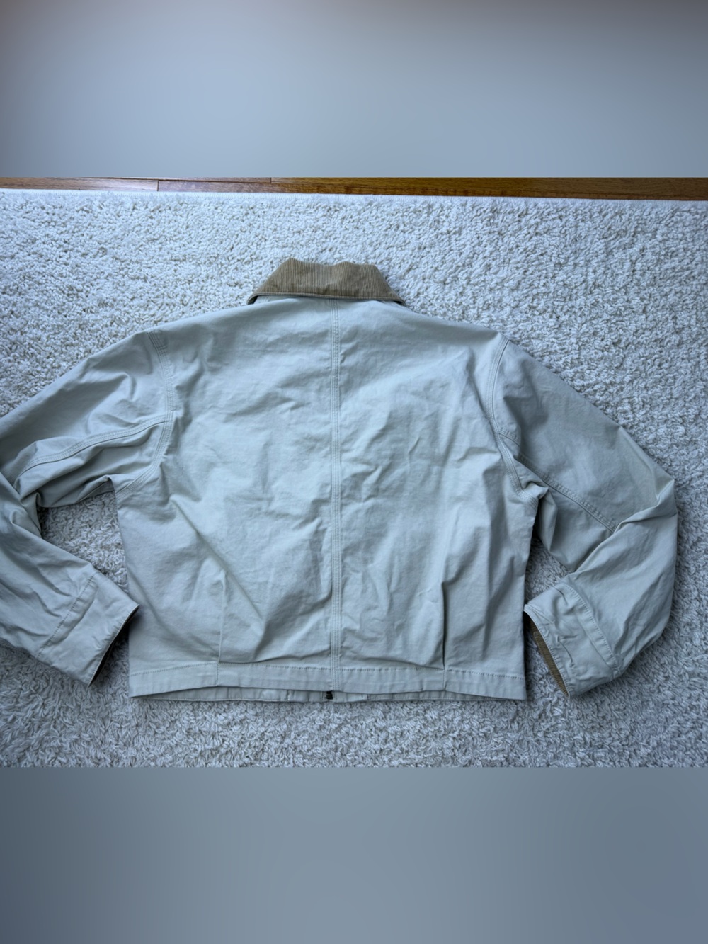 Size Small Cropped Jacket with Brown Corduroy Collar - Picture 2 of 7